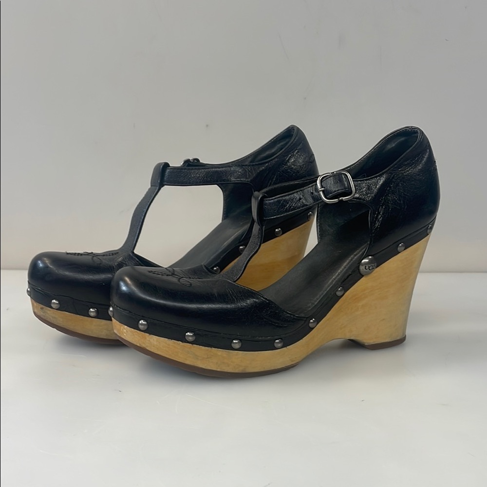 UGG Black Chrissie wedge clog size 9